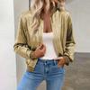 Women's Color Splicing Thin Fashion Jacket Casual Jacket Top