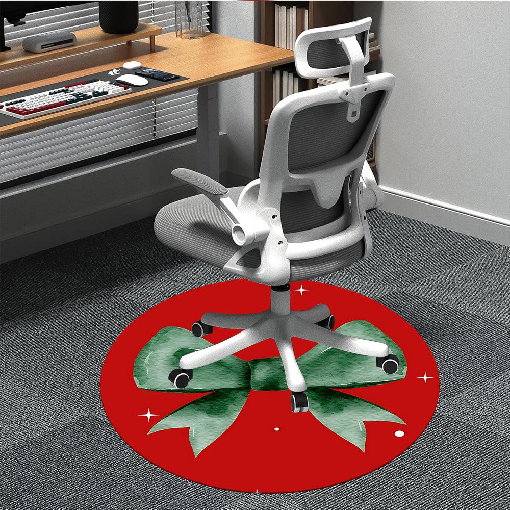 

1pc Bowtie Office Round Rug, Non-slip, Soft and Durable Office Rug for Interior Decoration, Perfect for Office, Beautiful Decoration yy260324001 80cm by 80cm