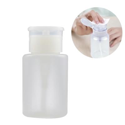 Push Down Empty Pump Dispenser for Nail Polish Remover Alcohol Clear Bottle