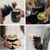 4pcs Yerba Mate Cup Set Stainless Steel Double Wall Mate Cup And Bombilla Set 350ml Heat Insulation Anti Scalding Coffee Mug