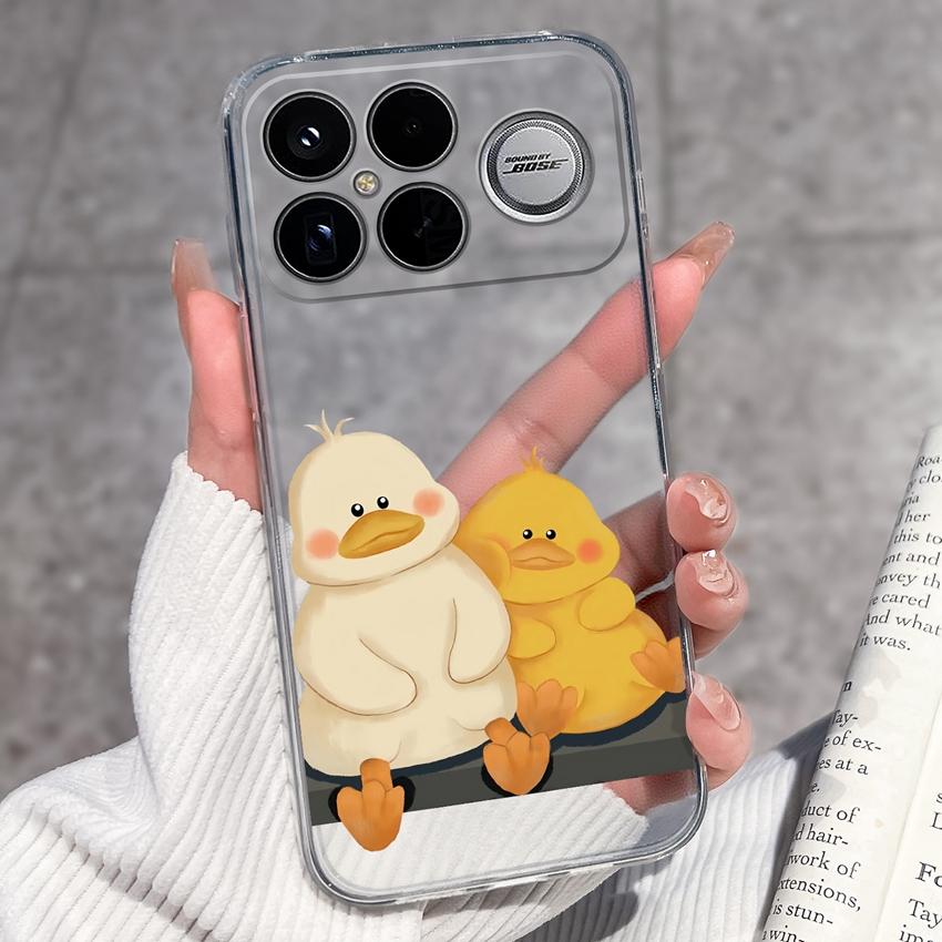 Covers For Xiaomi Poco F8 Ultra F8 F5 Pro F3 C50 C40 Mi Note 2 3 Transparent TPU Phone Case Cute Pet Dog Soft Silicone Dustproof Shell For Xiaomi Capa