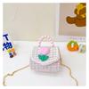 Childrens Cartoon Pattern Pu Shoulder Bag With Artificial Pearl Bow And Flower Decoration For Daily Casual Wear