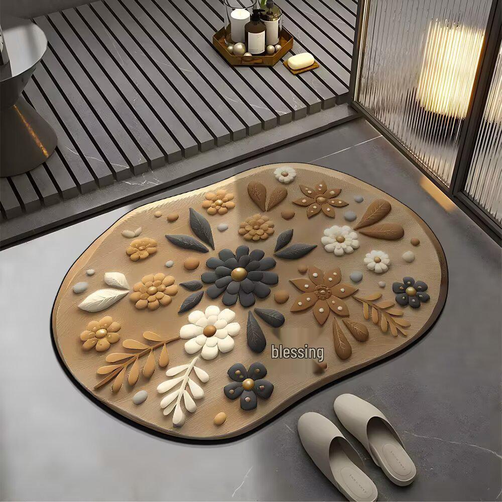 Diatom Mud Stain-Resistant Quick-Dry Bathroom Mat