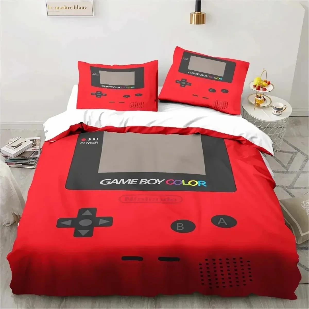 

Gaming Duvet Cover Set Game Room Decor Boys boys Teen Video Game Duvet Cover Single Bedding Set Let s Play Quilt Cover Bed Set EU Single(135*200cm)3pcs