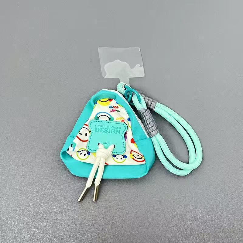 Trendy Colorful Soft Small Backpack with Coin Purse, Hand Strap & Contrasting Color Lanyard Pendant