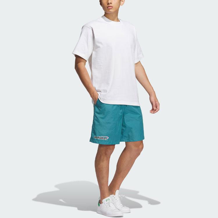 Adidas Originals Play Football Light Woven Shorts With Letter Print Men Shorts Arctic-Blue IW6313