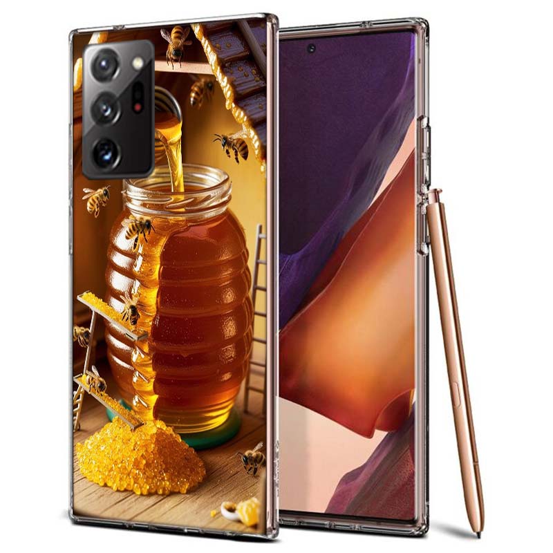 Golden Honey Dripping From Honeycomb Phone Case for Samsung A55 A35 A25 A15 A07 A05S A16 A17 A26 A36 A37 A56 A57 Galaxy Note 20