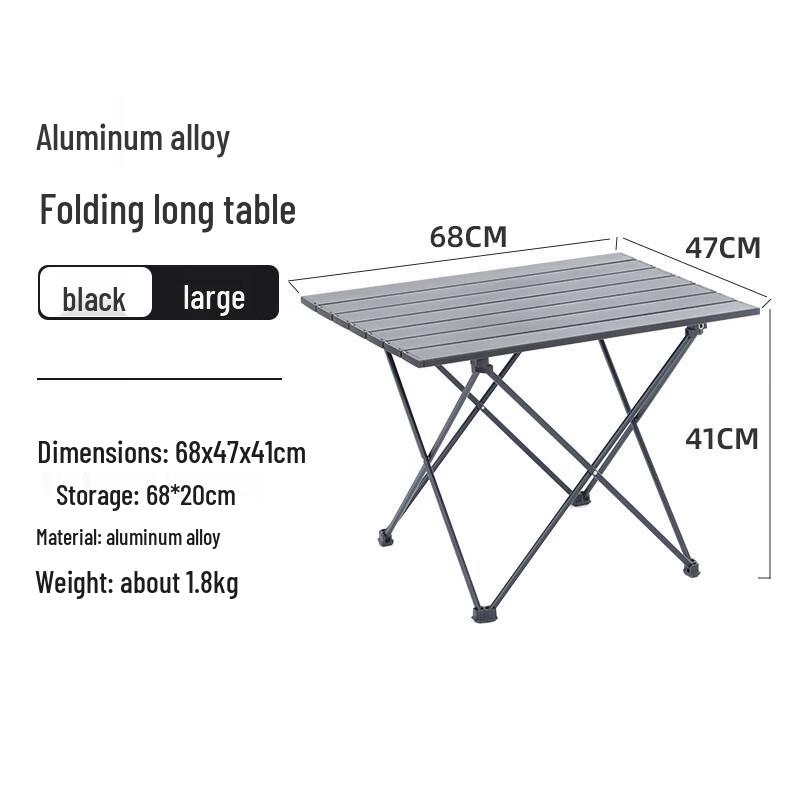 OEING Portable Aluminum Folding Camping Table