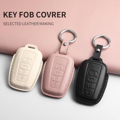 Tu Leather Car Key Case Cover Shell For Toyota Chr Camry Rav4 C-Hr Corolla Highlander Prius Land Cruiser Prado Fob Car Key Cover