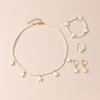 French High Pearl Jewelry Children's Light Luxury Niche Design Sense Necklace Bracelet Ring Earrings Jewelry 4 suit