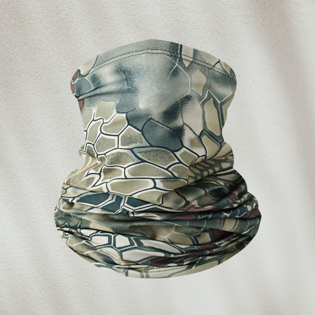 Multifunktionale Camouflage-Print-Halsmanschette Gesichtsbedeckung Leichtes atmungsaktives Bandana für Outdoor-Aktivitäten Radfahren Laufen Wandern
