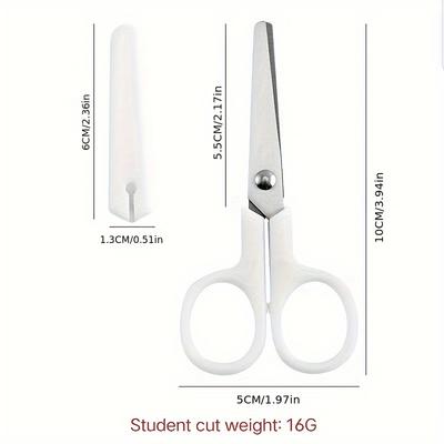 Mini białe nożyczki, Przenośny obcinak do papieru ze stali nierdzewnej, Ręcznie robiona papeteria, Biuro