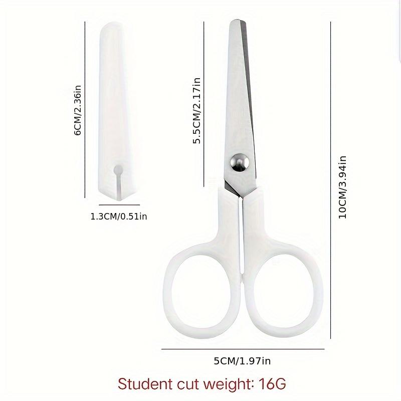 Mini white Scissors, Portable Stainless Steel Blade Paper Cutter, Handmade Stationery, Office
