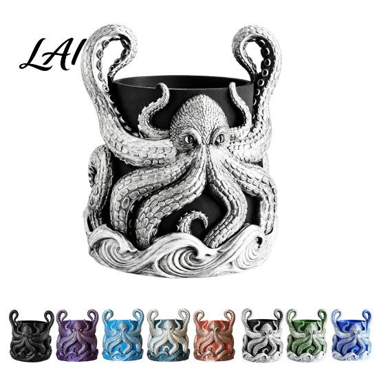Ocean Themed Planter 3D Printed Octopus Planter with Tray Plant Holder Nautical