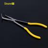 Shunwei 11-inch Bent Nose Pliers: 45# Steel, Multi-spec, Plastic-Coated Handle