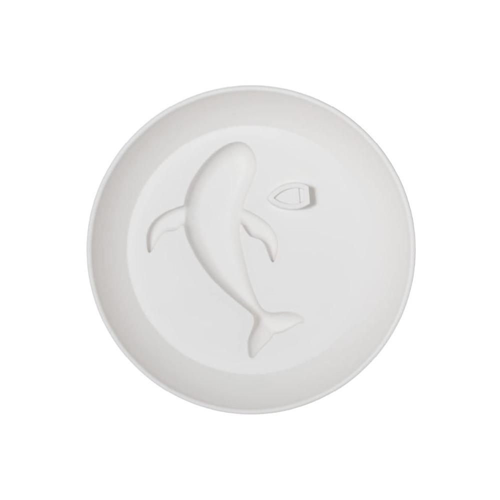 

Plastic Whale-shaped Dipping Dish Round Food Grade Sauce Serving Bowl Seasoning Tray Non-toxic Kitchen Condiment Plate белый