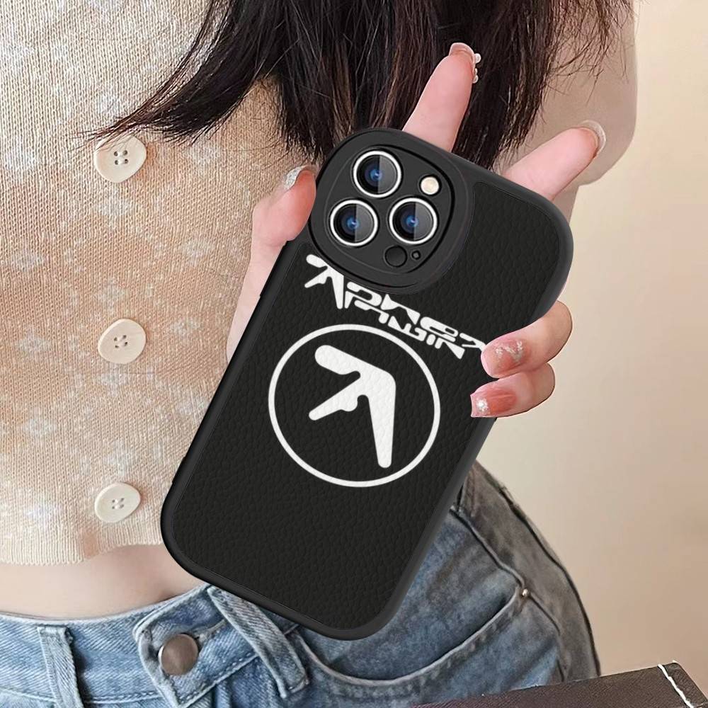 Musician A-Aphex T-Twin Leather Phone Case For Iphone 16 15 14 Plus 13 12 11 Pro Max Case