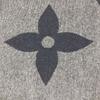 Louis Vuitton M77950 Monogram Muffler Monogram Giant fringe Scarf Cashmere Navy
