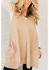 Women's Autumn/Winter V-Neck Casual Loose Knit Sweater Vest with Pockets