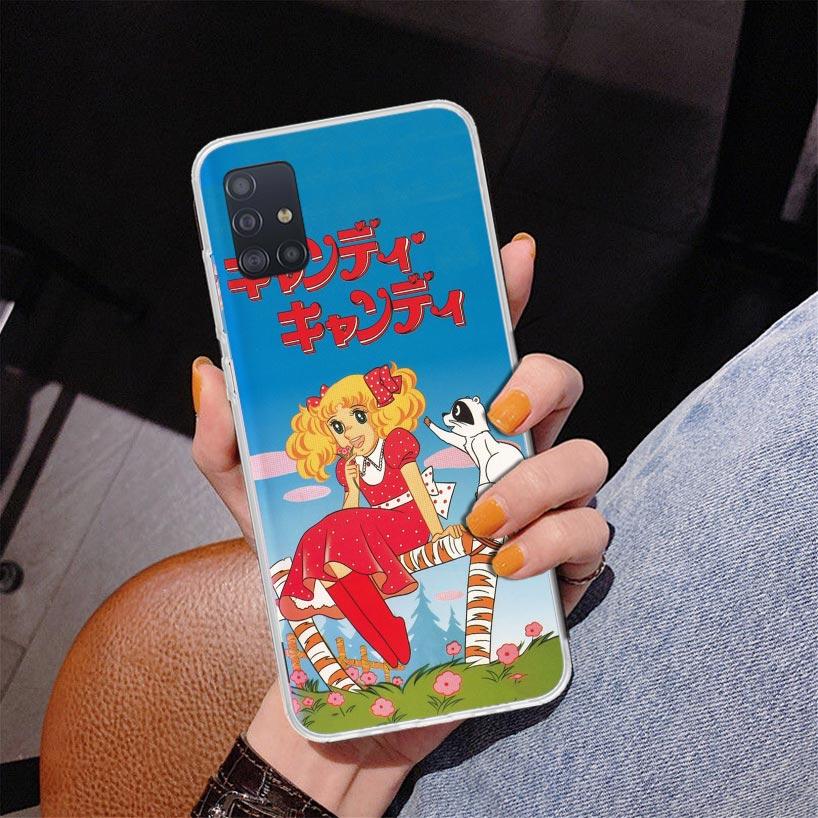 Candy 90s Anime Phone Case For Samsung Galaxy A52 A32 A22 A12 A51 A31 A50S A30S A20S A10S Note 20 Ultra 10 Plus S10 A72 A71 Gala