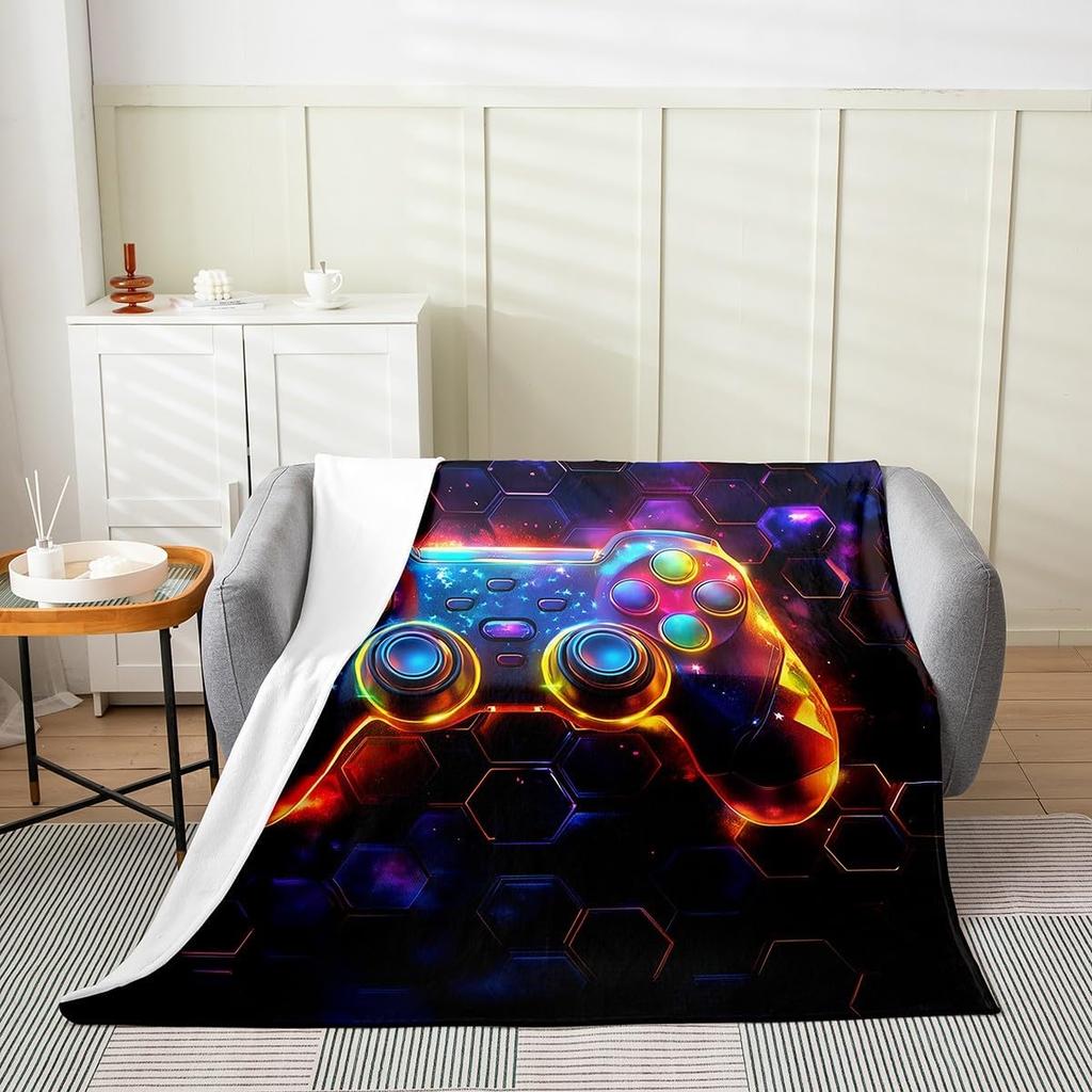 Manfei Sport-Themen-Kuscheldecke Perfekt für Bett, Couch oder Sofa Weiches, atmungsaktives Flanell mit Basketball-Design x Zoll Id