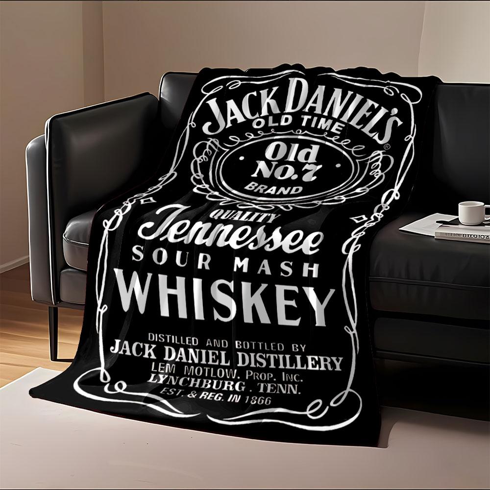 Jack Daniel's Whiskey Print for all seasons blanket lunch break throw gift