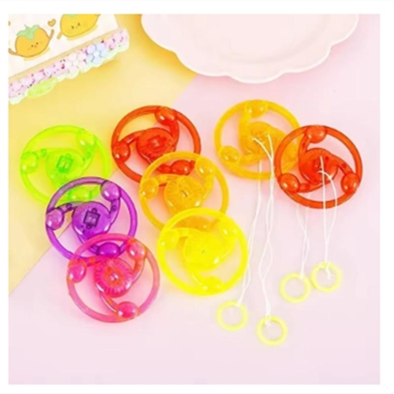 

6 шт. Веселые светодиодные игрушки с ручным приводом-маховиком, подарок для гостей на детский праздник, день рождения, наполнитель для пиньяты, подарок-приз для детского сада 6pcs