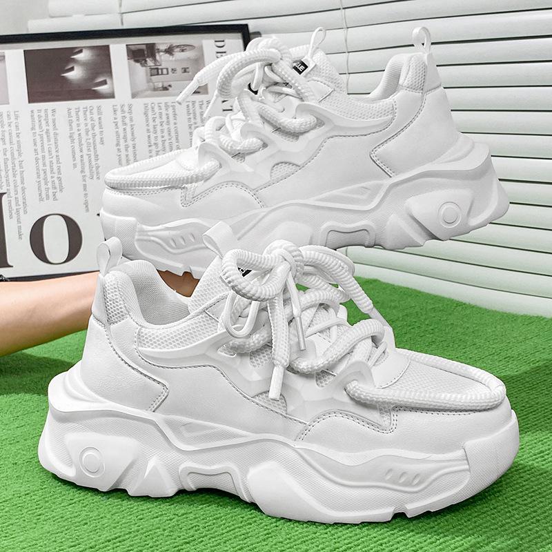 Men's shoes platform heightening shoes bread shoes spring fashion versatile breathable dad shoes men's sports shoes