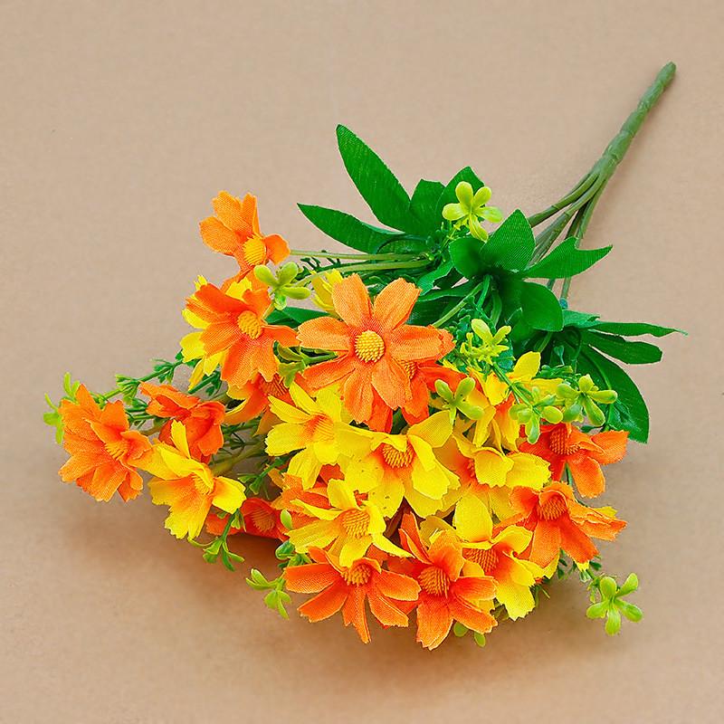 Silk Daisy Flower 28 Head Artificial Chrysanthemum For Garden Landscaping And Interior Decor