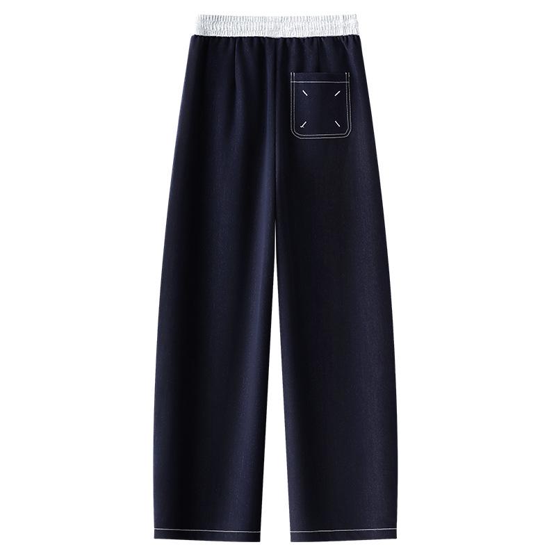 Women's Dark Blue Loose Slimming Wide-Leg Jeans – Summer 2025 Collection