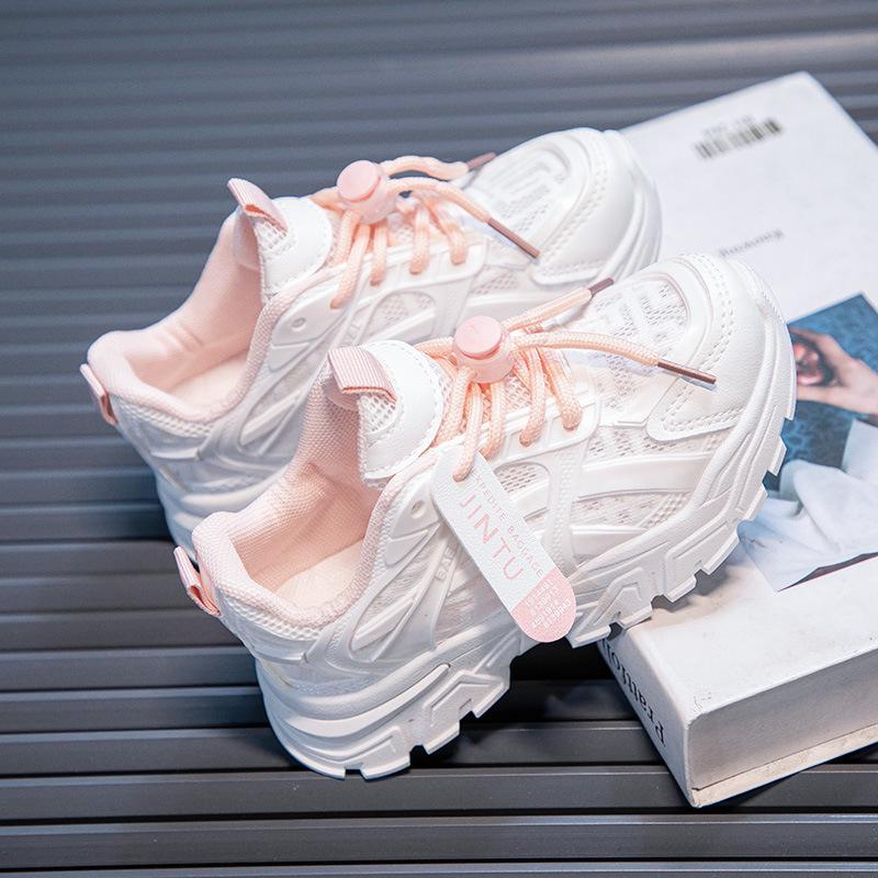 2025 Summer Kids' Breathable White Mesh Sneakers—Lightweight Style for Boys & Girls