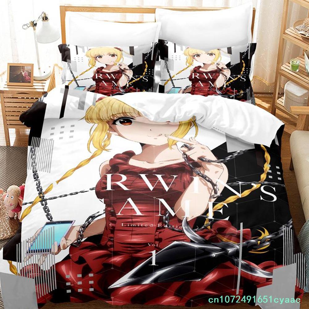 Darwin's Game Bedding Set Single Twin Full Queen King Size Bed Set Adult Kid Bedroom Duvetcover Sets Anime Kawaii