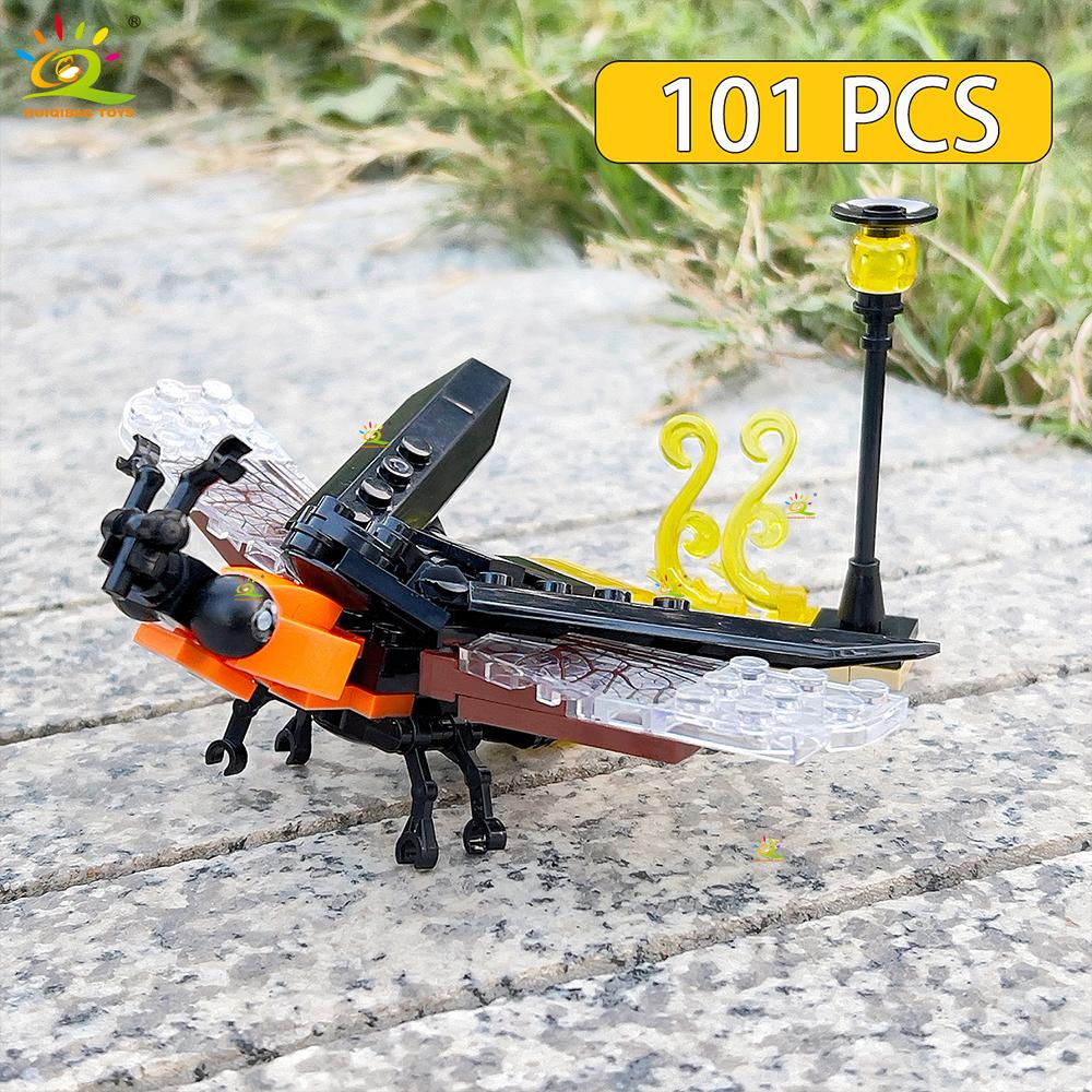 Non-Toxic Creative Moc Insect Building Blocks Bee Dragonfly Ant Mantis Butterfly Children'S Assembled Toys Animal Ornaments Gifts