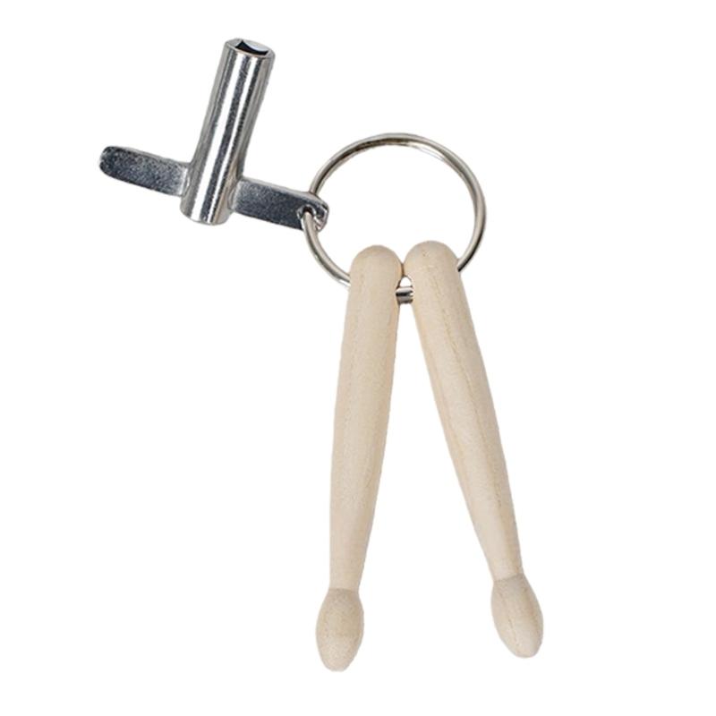 Functional Small Drumstick Keychain Elegant Drumsticks Percussion Key Rings for Drum Lovers Friend 1