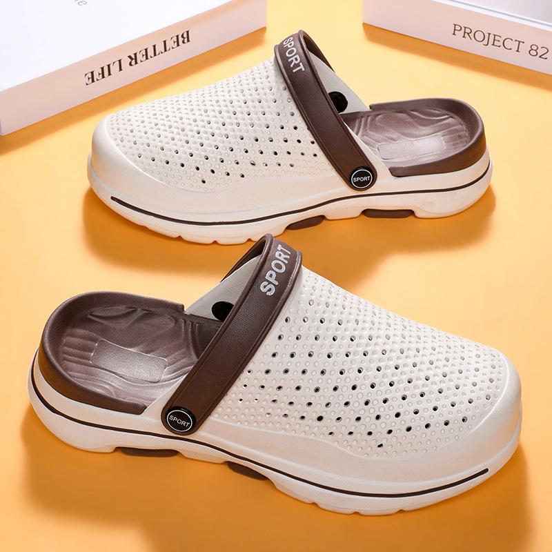 

Босоножки Baotou мужские, пляжные спортивные сандалии, женские мягкие подошвы, полые кокосовые парные сандалии, обувь с отверстиями для мужчин 45