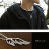 Shinjuku Gin no Kura Double Wing Silhouette Pendant Top Silver 925 Pendant Wing Feather Feather Thin White (without chain)