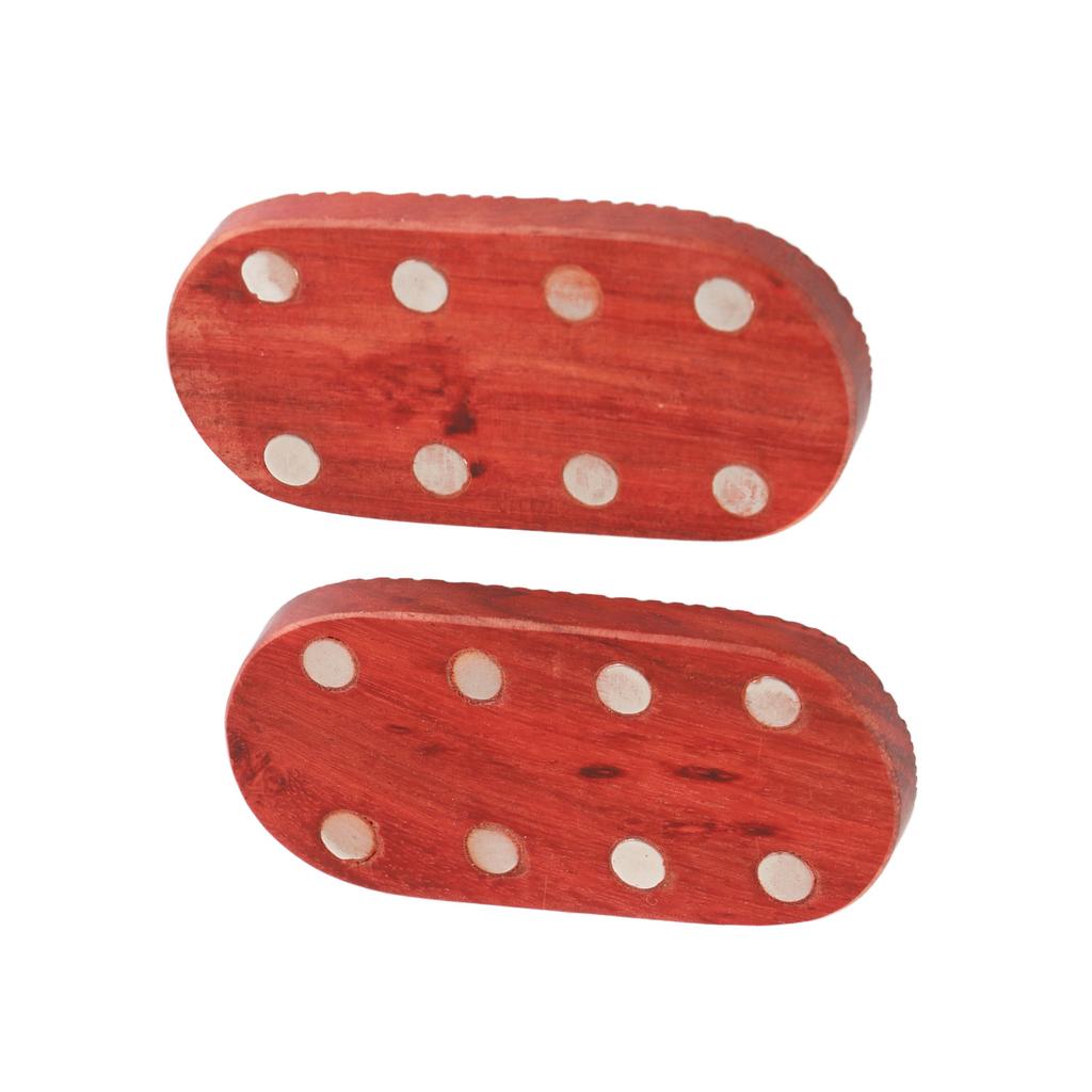 Fidget Slider Red Sandalwood Stress Relief Engraved Fingertip Fidget Slider Toy for Office
