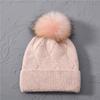 Autumn and winter fine twill wool hat rabbit down rabbit fur hat soft men's and women's warm soft waxy knitted hat