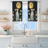 2 Panels Beautiful Cat and Moon Pattern Window Curtains - Heat-insulating   Suitable for Decorating Curtains In Various Rooms