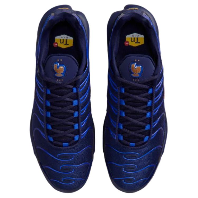 Nike X French Football Federation Air Max Plus Comfortable Running Shoes Unisex Black Blue IQ0170-400