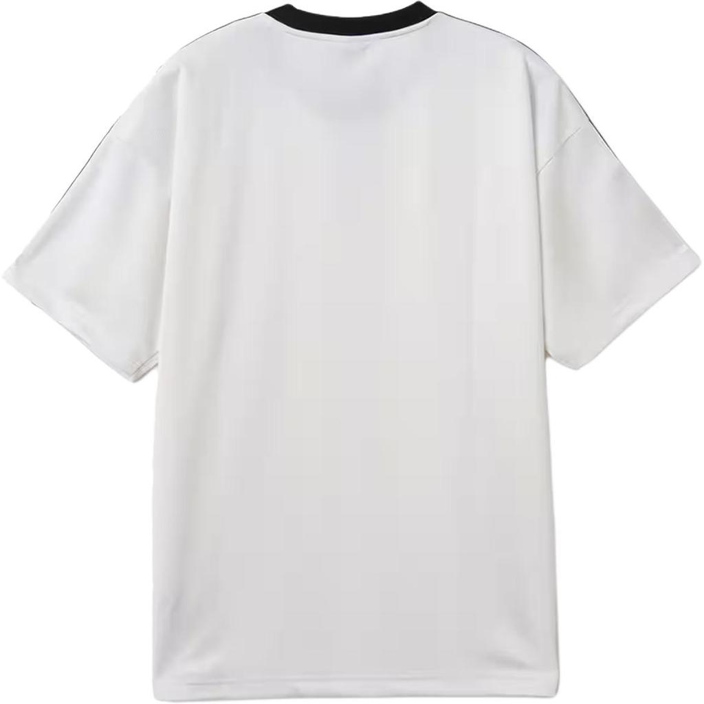 adidas Originals Adicolor Jacquard Loose Striped Pullover T-Shirt Unisex Tops White Black JW5877