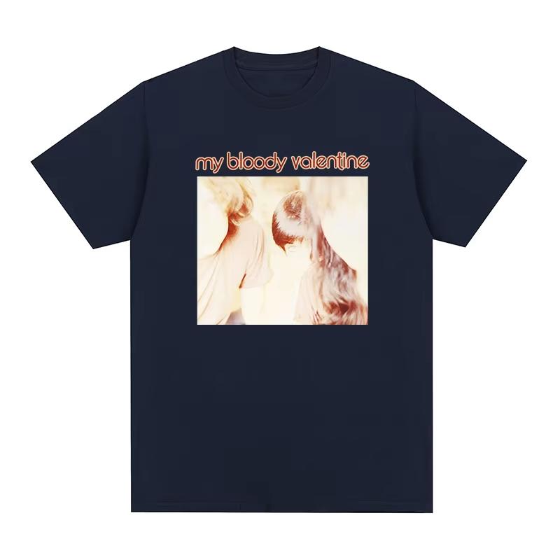 Men's & Women's New Vintage T‑Shirt with My Bloody Valentine and Slowdive Shoegaze Rock Band Graphic Print Women And Men T-shirt