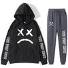 Autumn Winter Lil Peep "The Peep Show" Graphic Printed Hoodies Sweatpants Set Fashionable Casual Warm Sports Long Sleeved Pants Men's Sport Wear