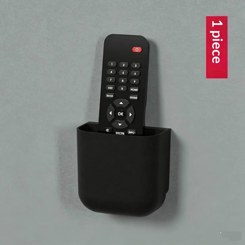 Self-Adhesive Plastic Wall Storage Rack No Drill Organizer for Mobile Phone Remote Controls Workplace Office Use