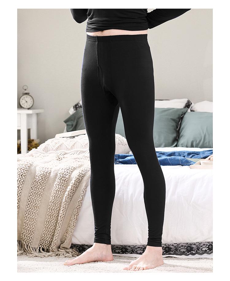 Men's Modal Half-High Neck Shirt and Trousers Warm Underwear Set - Autumn/Winter Base Layer Knitwear