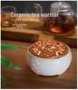 Heat-Resistant Glass Tea Kettle with Candle Warmer Base - Flower Tea Brewer & Filter Pot