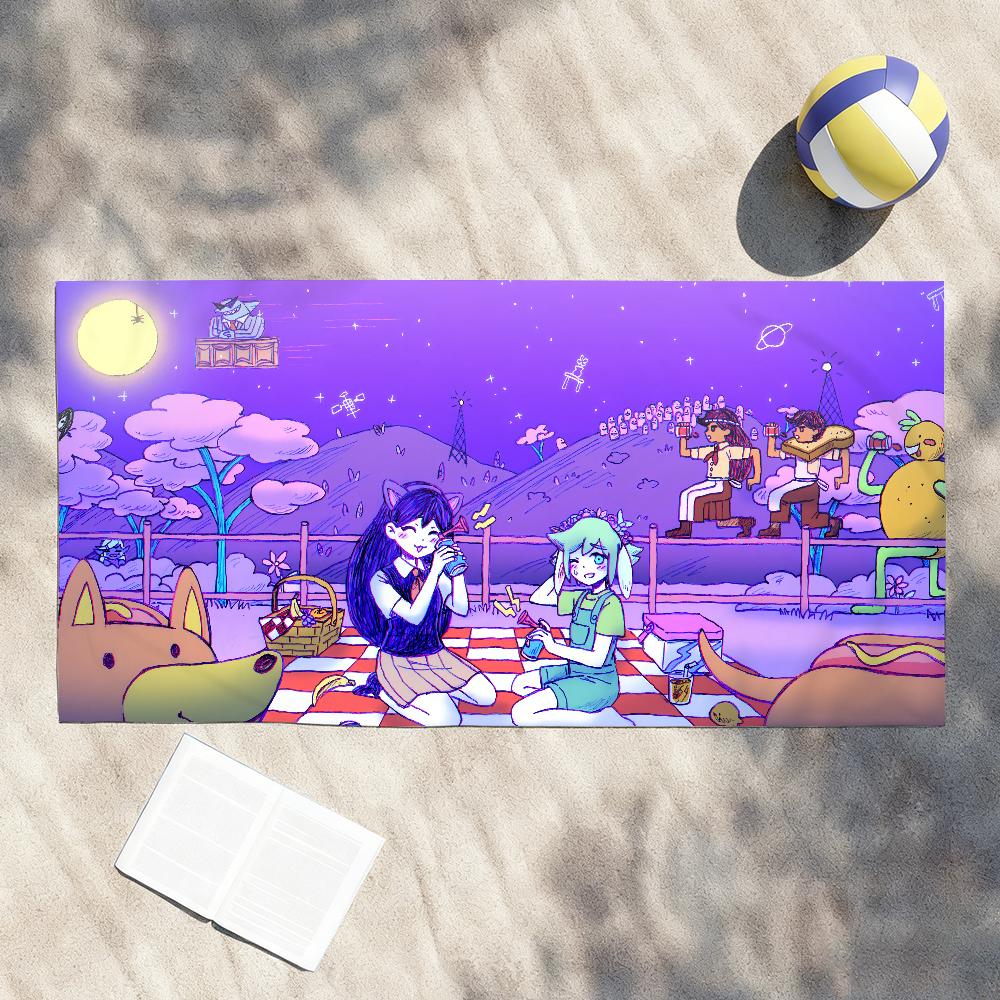 Game O-Omori Cute Towel Shower Sauna Travel Spa Quick Dry Gym Accessories Soft Large Beach Towels