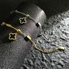 Four-leaf Clover Bracelet Titanium Steel Fashionable Roman Numeral Butterfly Bracelet