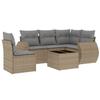 VidaXL Garden Lounge Set with Cushions 6 Pcs, Patio Sofas, Patio Furniture Set, Outdoor Furniture, Beige 3253716