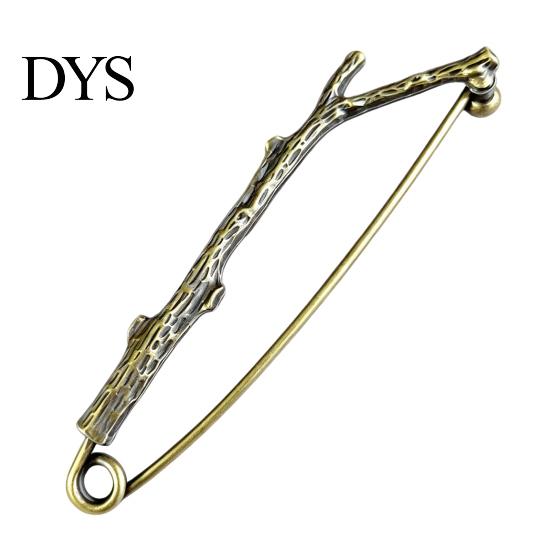 Bird Design Brooch Vintage Bronze Safety Pin, Large Feather Leaf Flower Lapel Coats Decorative Pin Men Women for Coats, Jackets, Hats, Bags